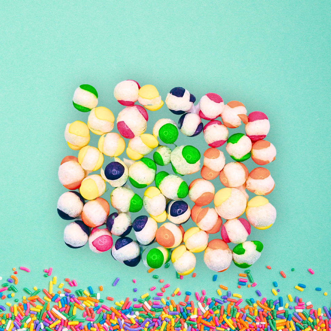 Gefriergetrocknete Rainbow Sour Bites