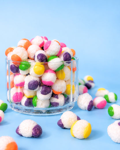Gefriergetrocknete Rainbow Sour Bites (Vegan)