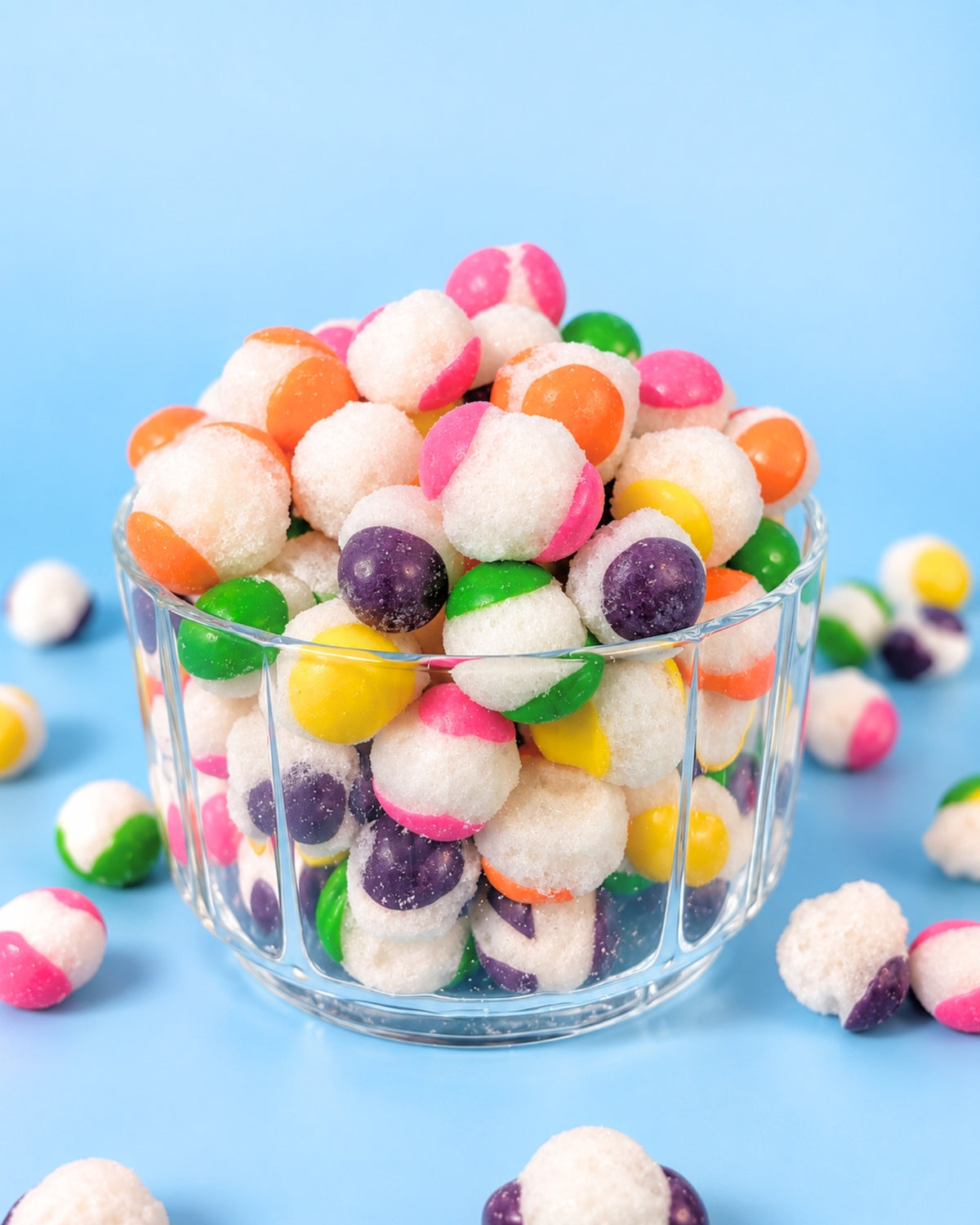 Gefriergetrocknete Rainbow Sour Bites (Vegan)