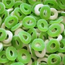 Halal Apfelringe für Pick und Mix.