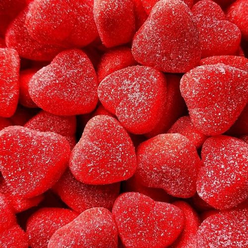 Halal Erdbeerherzen für Pick & Mix.